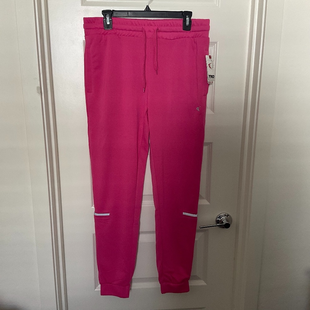 TKO Hot Pink Full Length High Rise Sweatpants -‎ Sizes L & XL